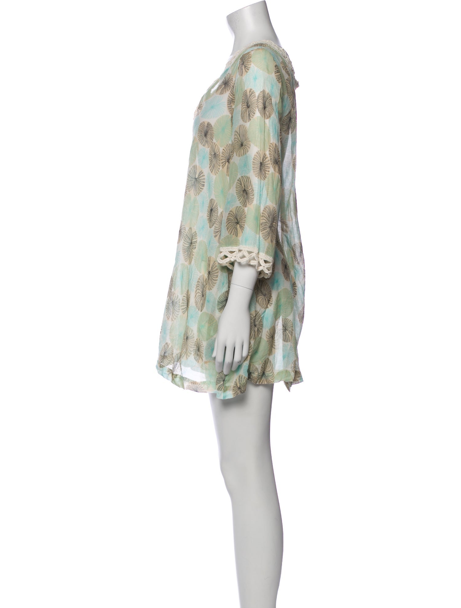 Diane von Furstenberg Printed Keyhole Accent Cover-Up