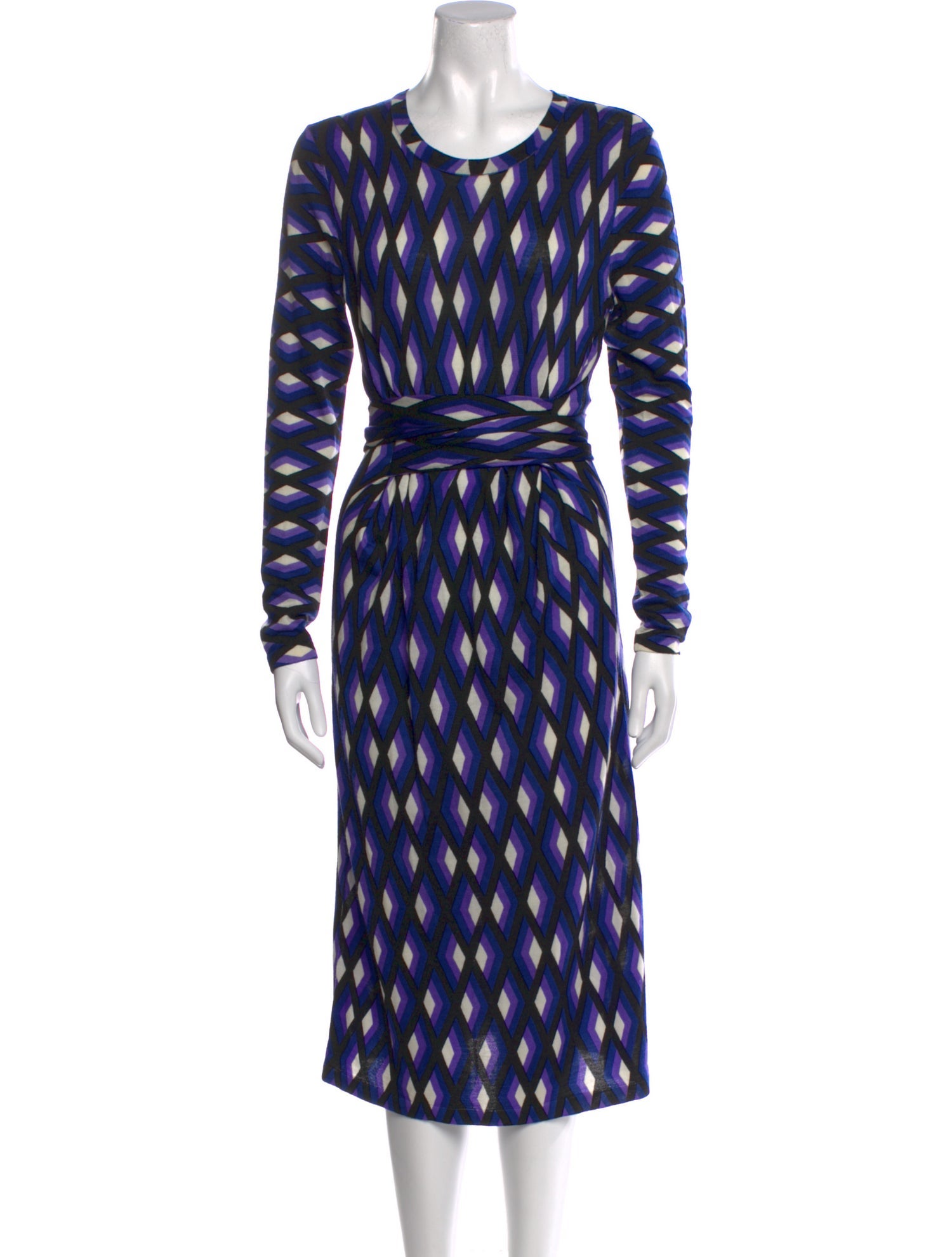 Diane von Furstenberg Merino Wool Midi Length Dress