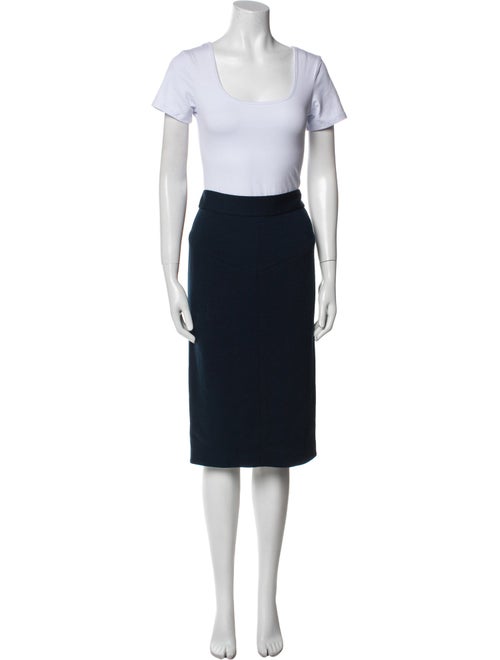 Diane von Furstenberg Wool Pleated Accents Skirt Set