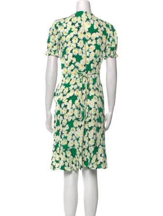 Diane von Furstenberg Floral Print Knee-Length Dress
