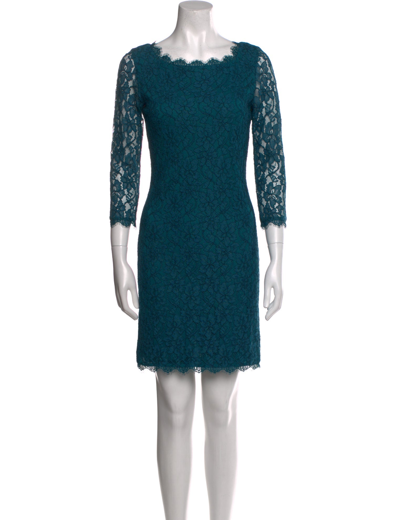 Diane von Furstenberg Lace Pattern Mini Dress