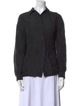 Diane von Furstenberg Silk Long Sleeve Button-Up Top