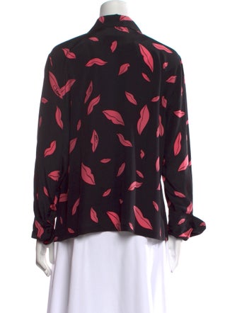 Diane von Furstenberg Silk Printed Button-Up Top