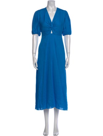 Diane von Furstenberg V-Neck Long Dress