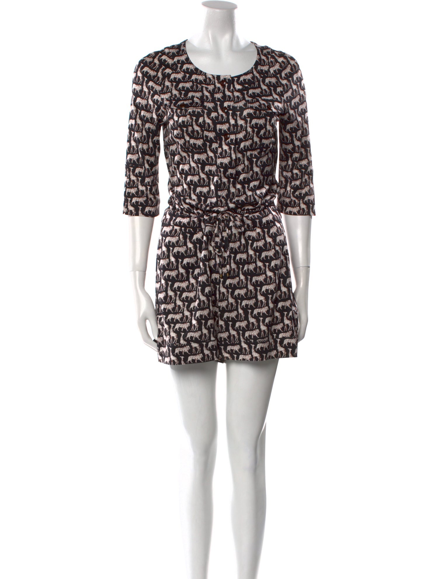 Diane von Furstenberg Silk Printed Romper