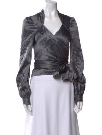 Diane von Furstenberg Silk V-Neck Top