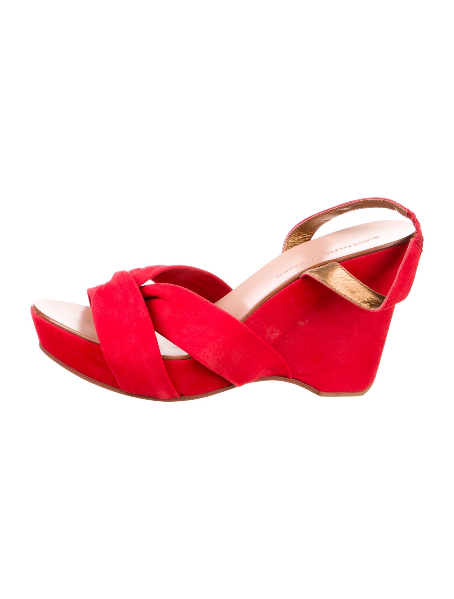 Diane von Furstenberg Suede Slingback Sandals