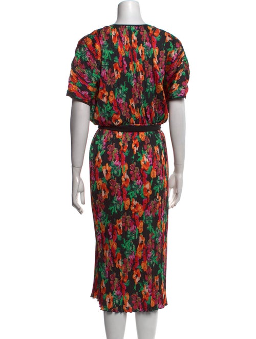 Diane von Furstenberg Floral Print Midi Length Dress