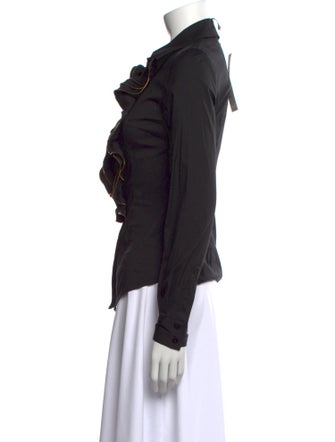 Diane von Furstenberg Long Sleeve Button-Up Top