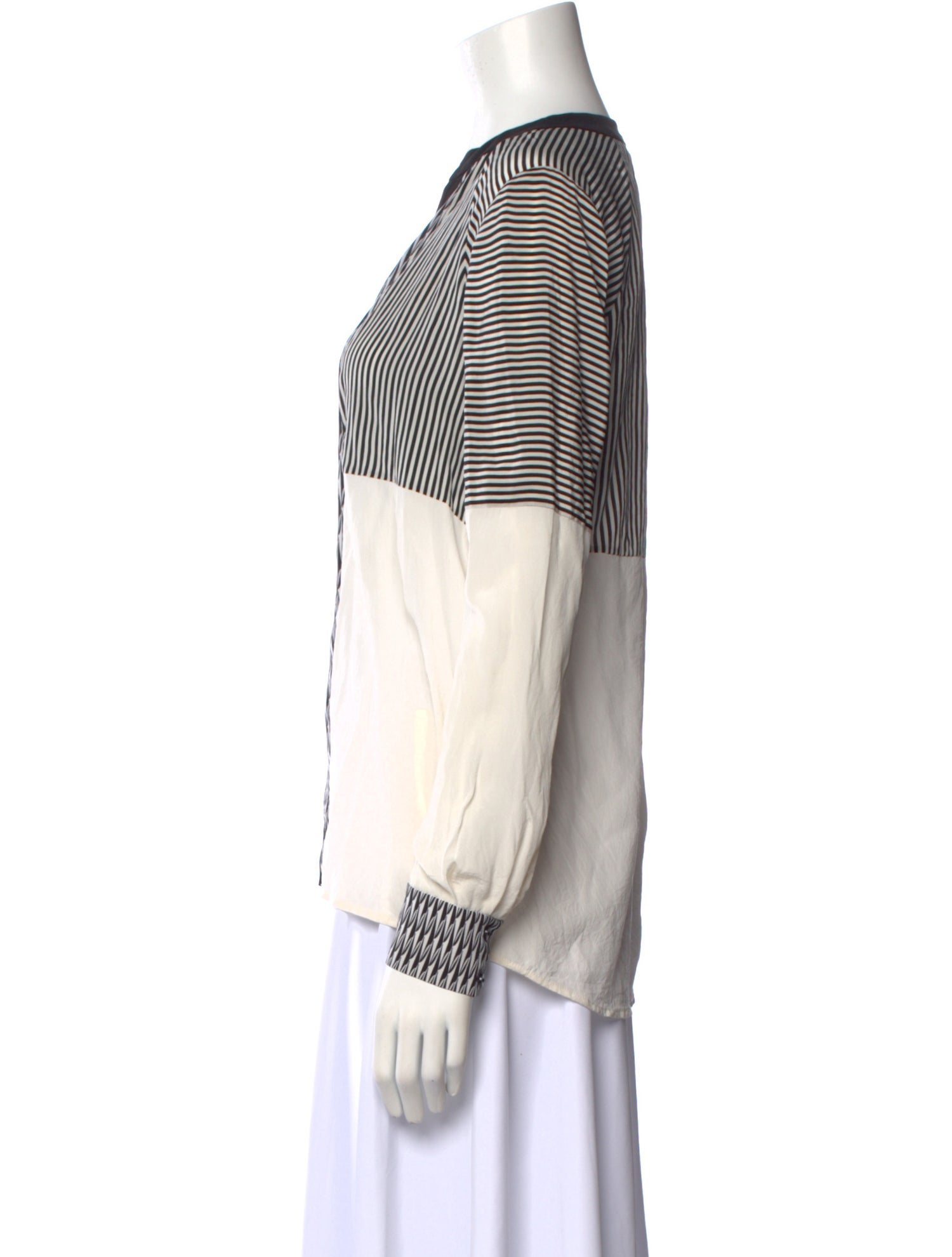 Diane von Furstenberg Silk Striped Blouse