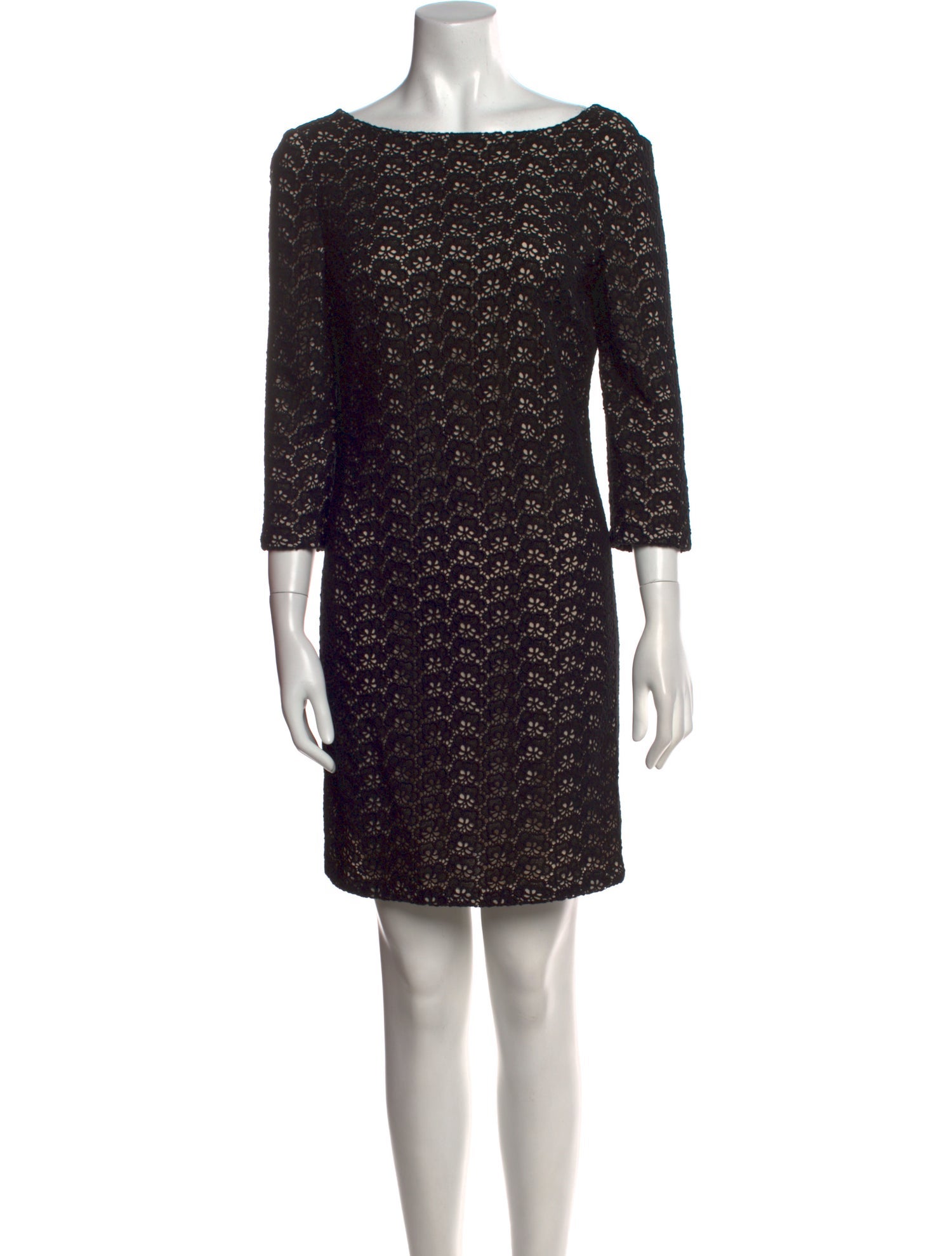 Diane von Furstenberg Bateau Neckline Mini Dress