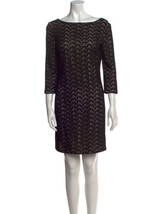 Diane von Furstenberg Bateau Neckline Mini Dress