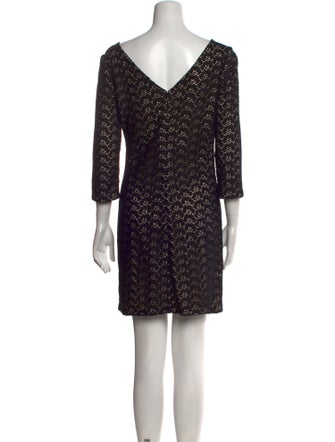 Diane von Furstenberg Bateau Neckline Mini Dress