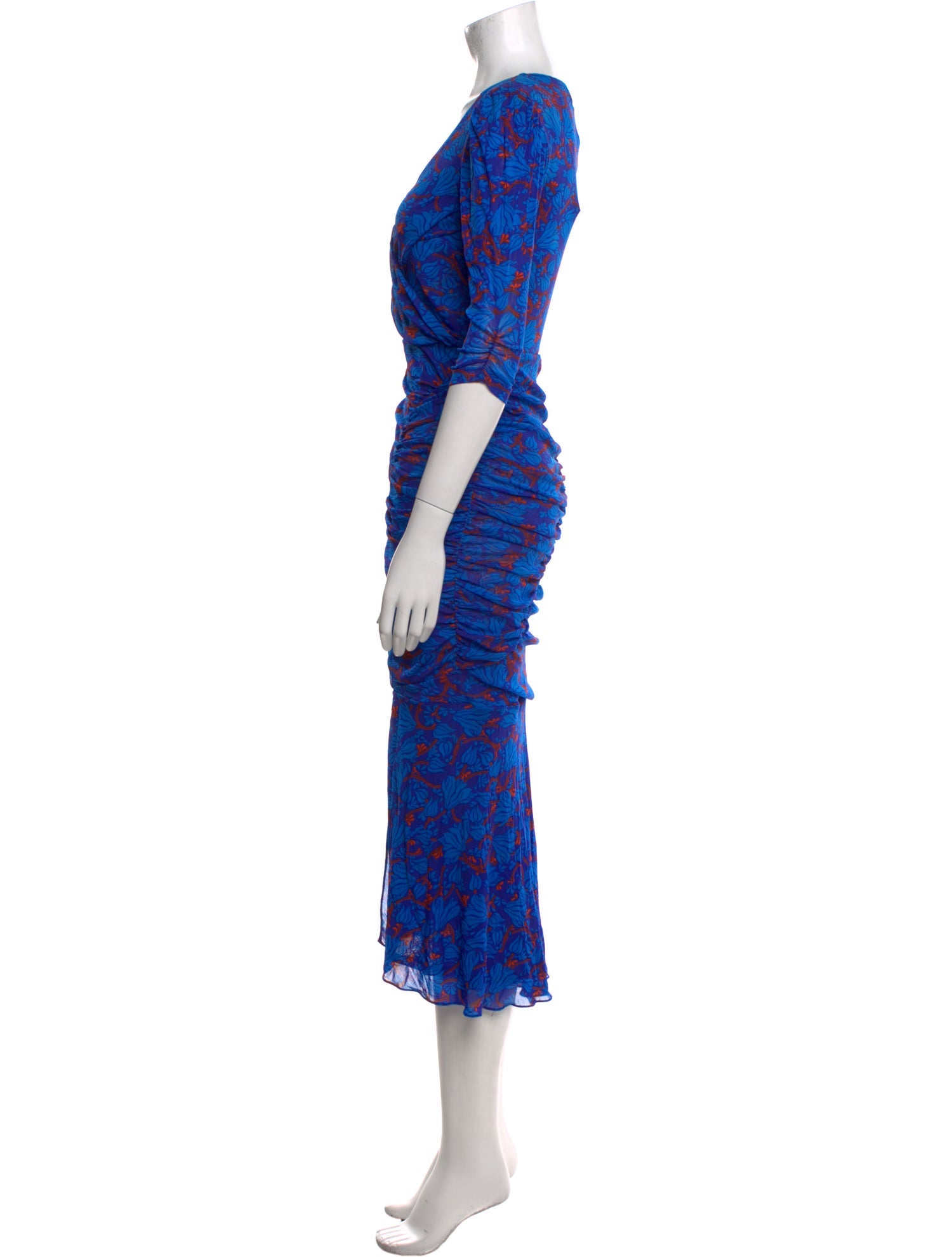 Diane von Furstenberg Printed Midi Length Dress