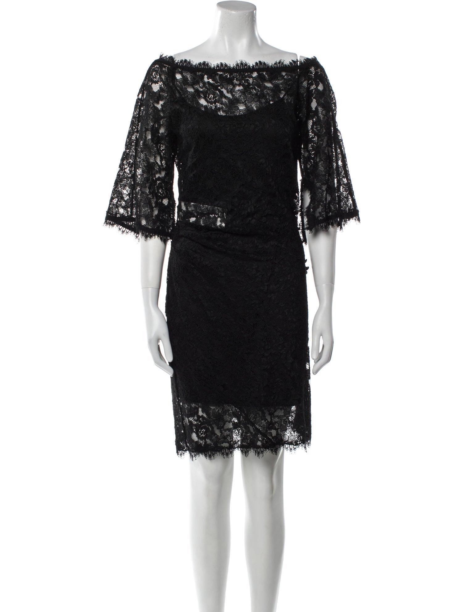 Diane von Furstenberg Bateau Neckline Knee-Length Dress