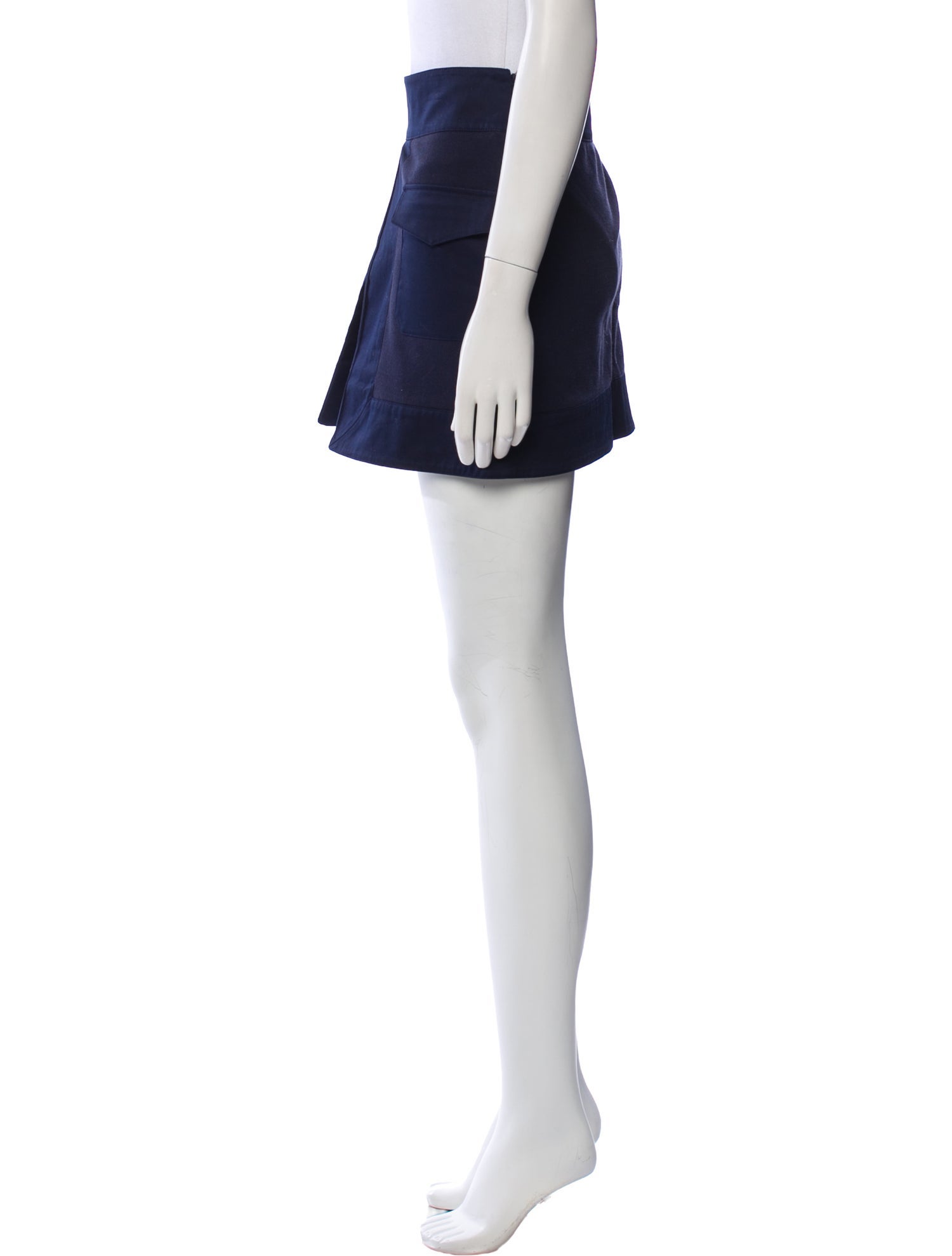 Diane von Furstenberg Pleated Accents Mini Skirt