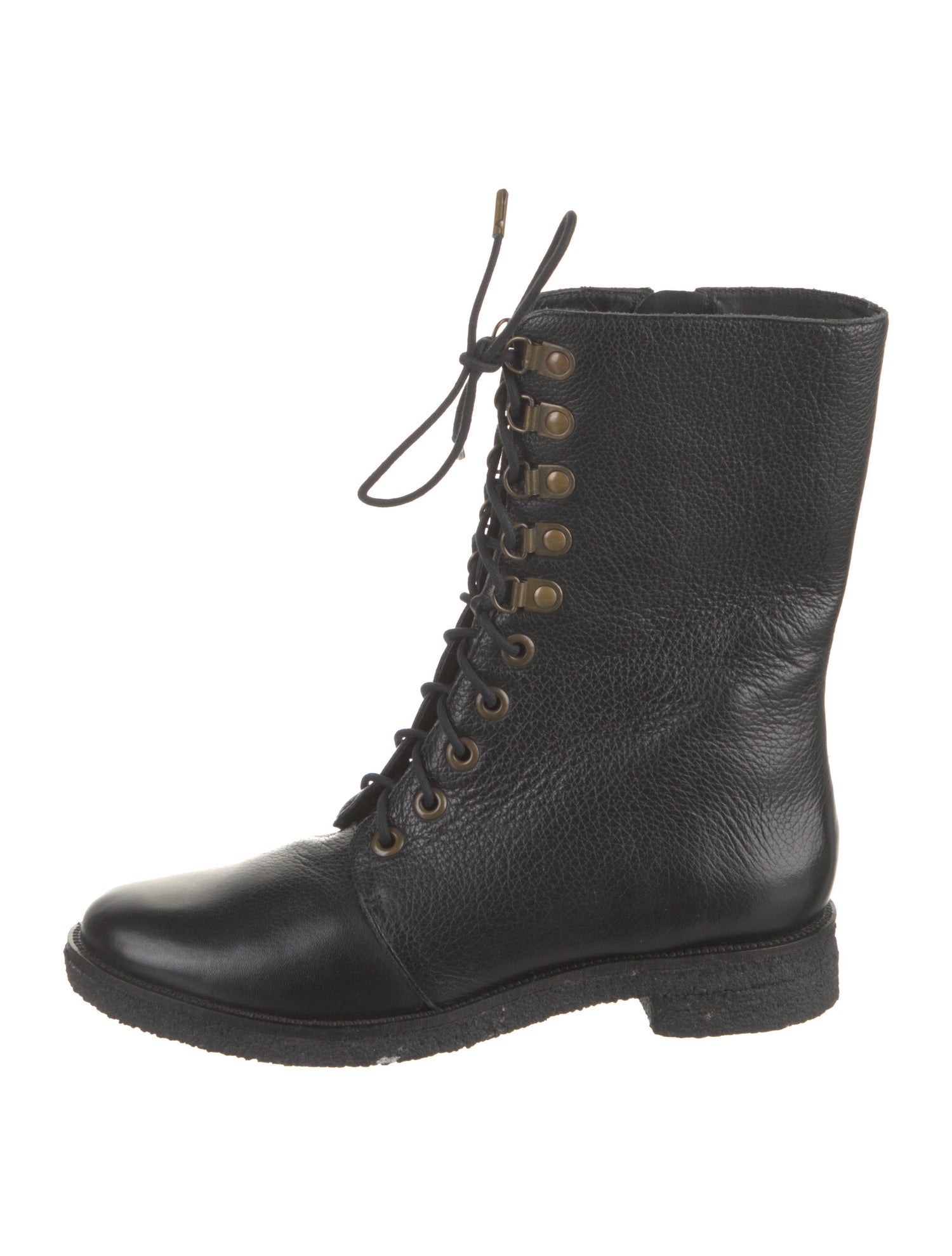 Diane von Furstenberg Leather Combat Boots