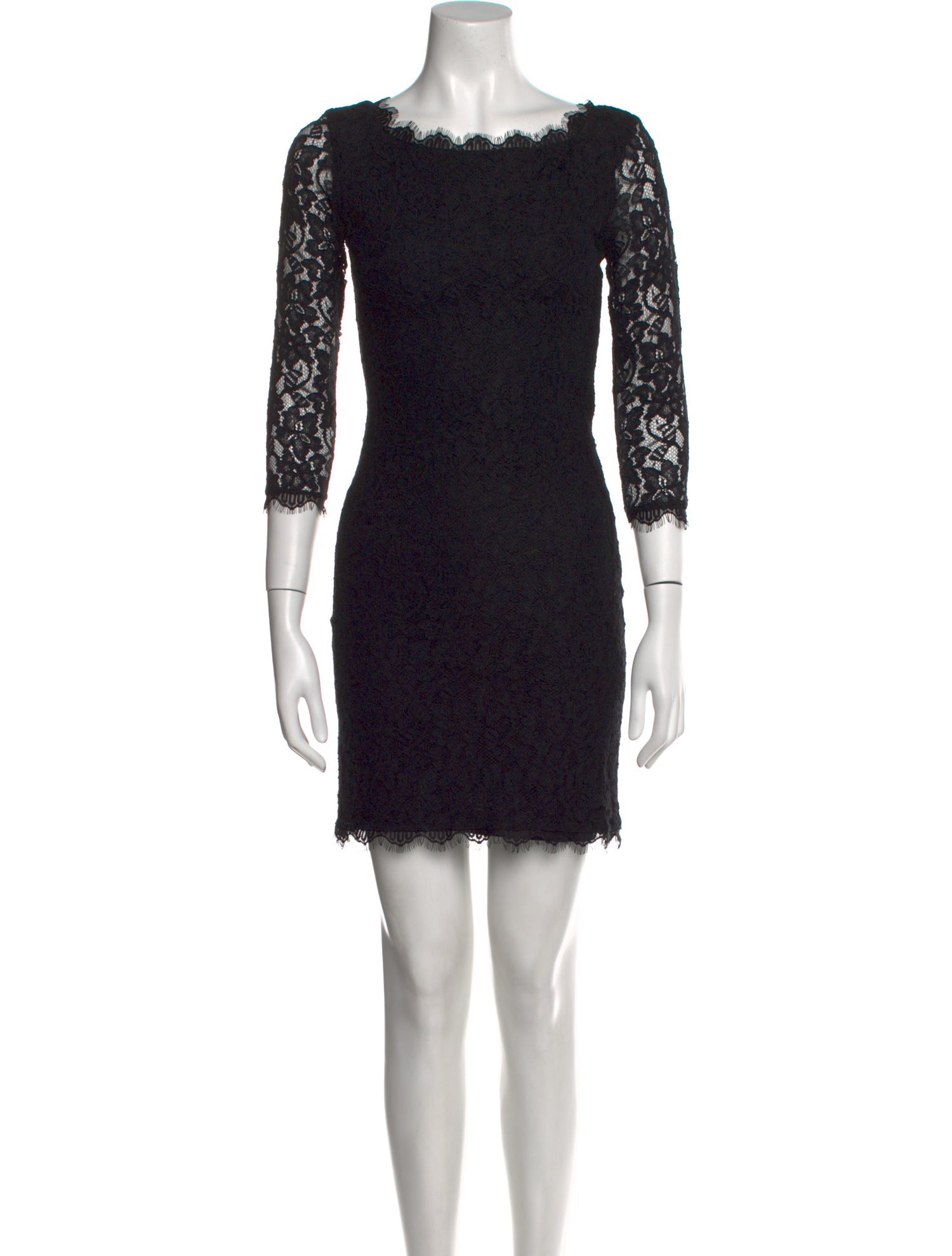 Diane von Furstenberg Lace Pattern Mini Dress