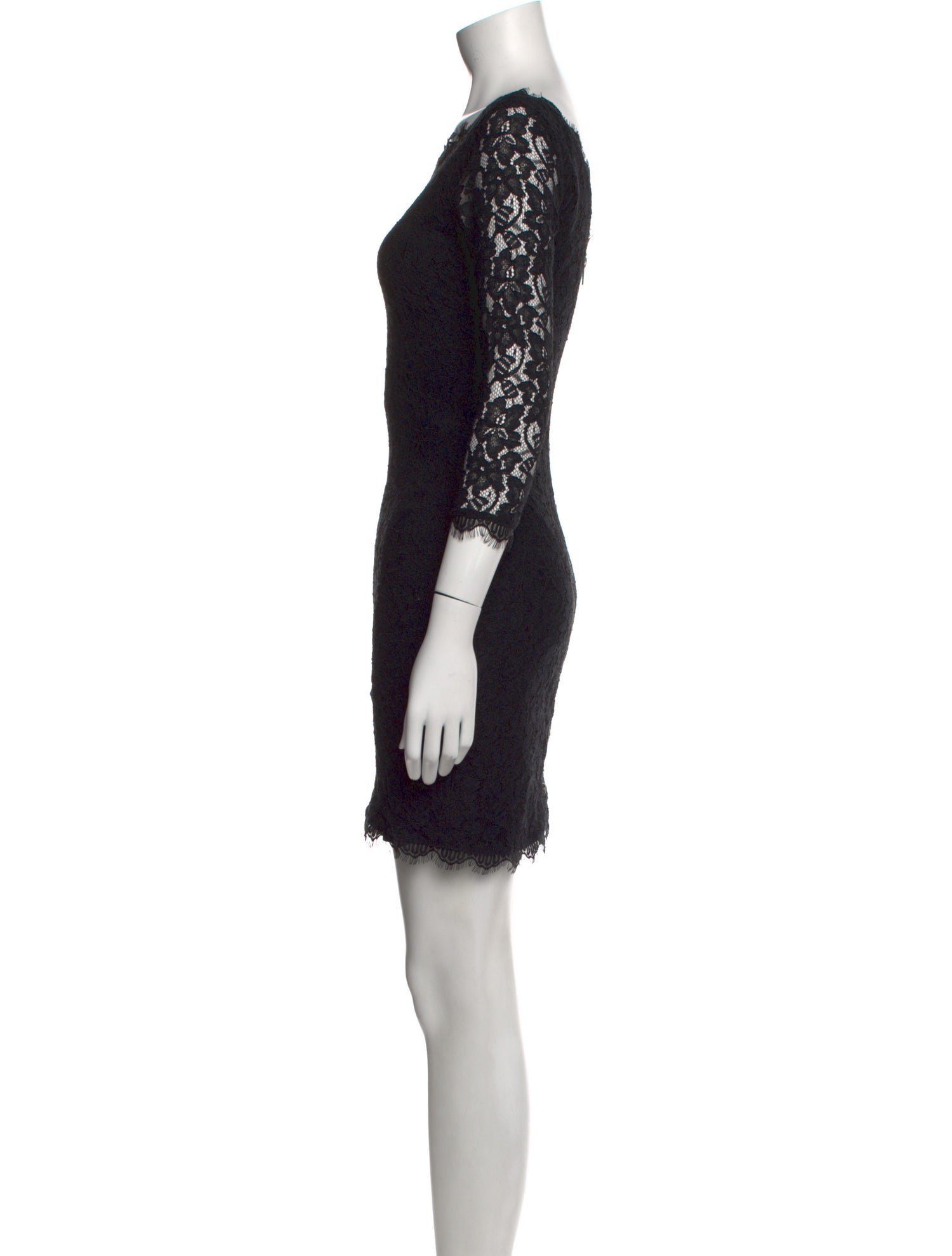 Diane von Furstenberg Lace Pattern Mini Dress