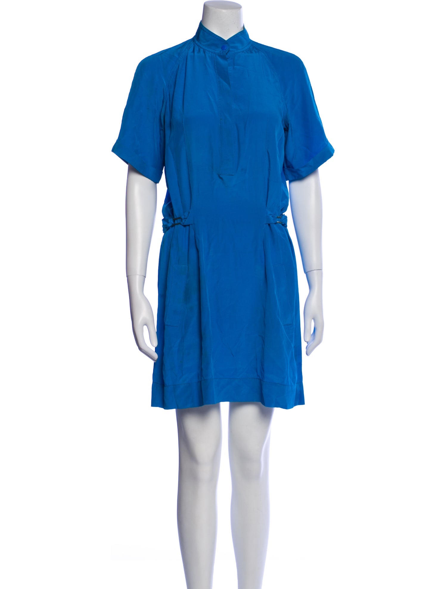 Diane von Furstenberg Silk Mini Dress - Blue Dresses, Clothing - WDI561493  | The RealReal