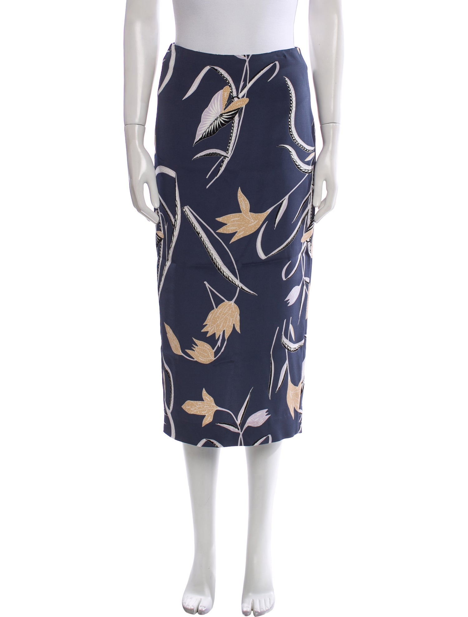 Diane von Furstenberg Floral Print Midi Length Skirt w/ Tags