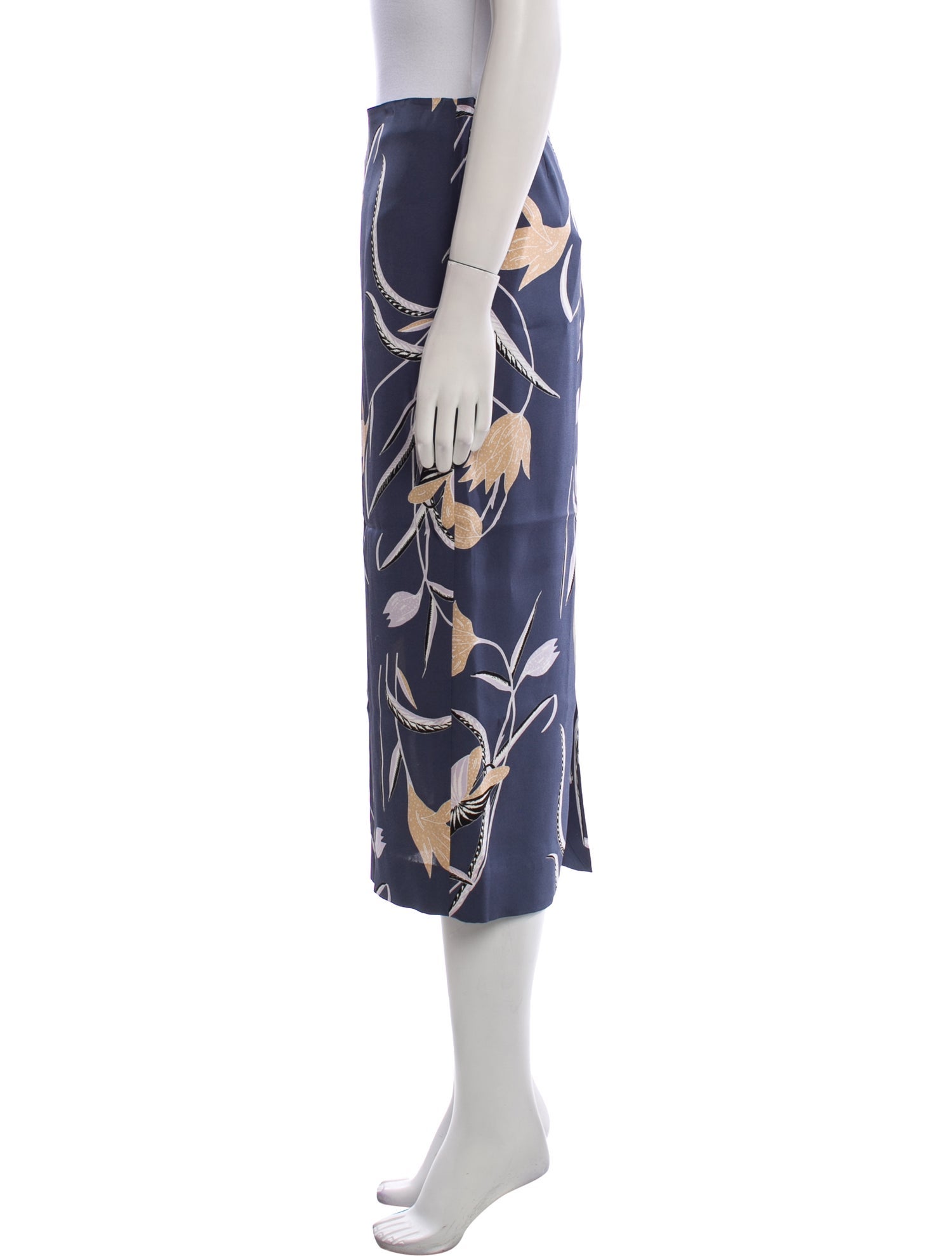 Diane von Furstenberg Floral Print Midi Length Skirt w/ Tags