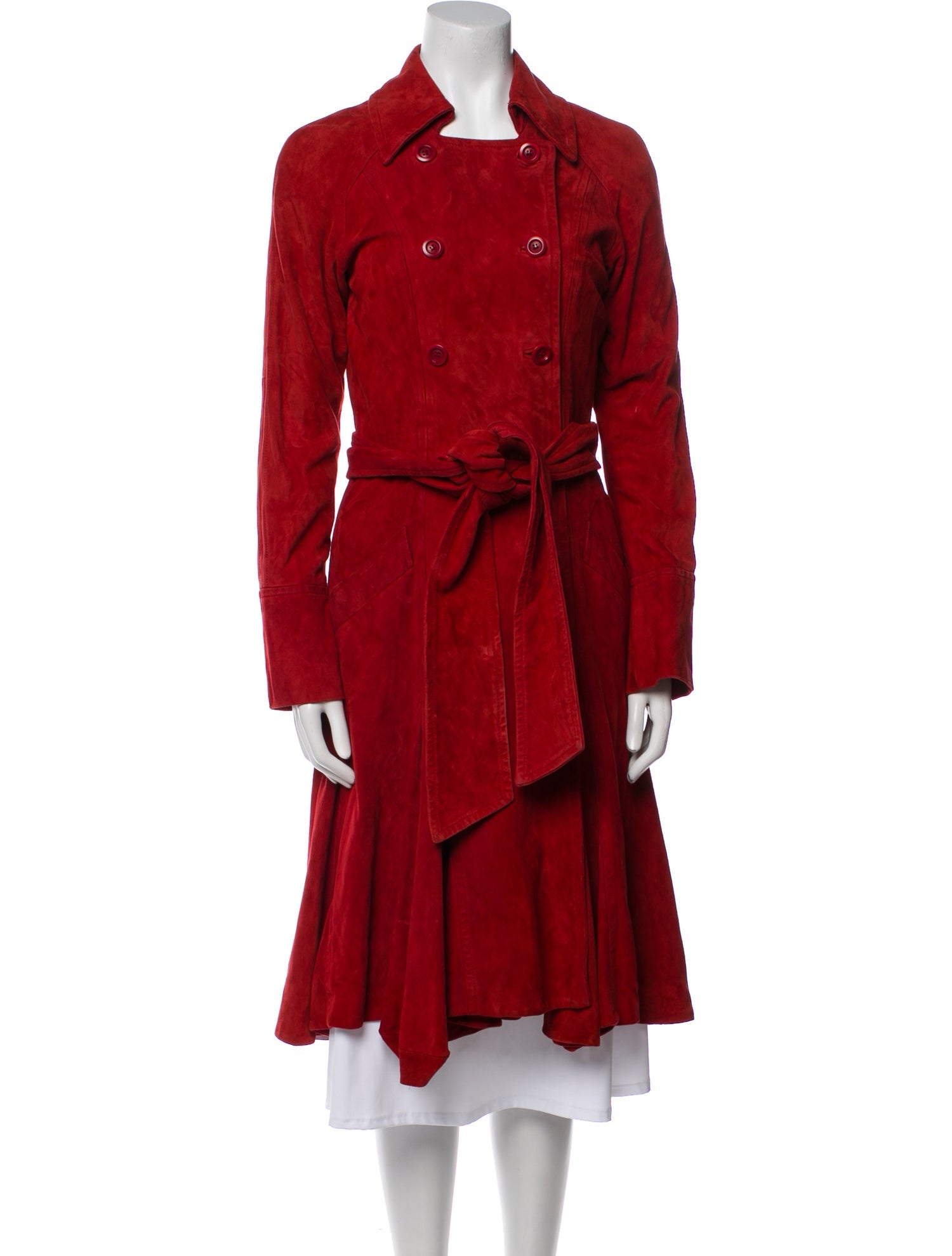 Diane von Furstenberg Vintage Suede Trench Coat