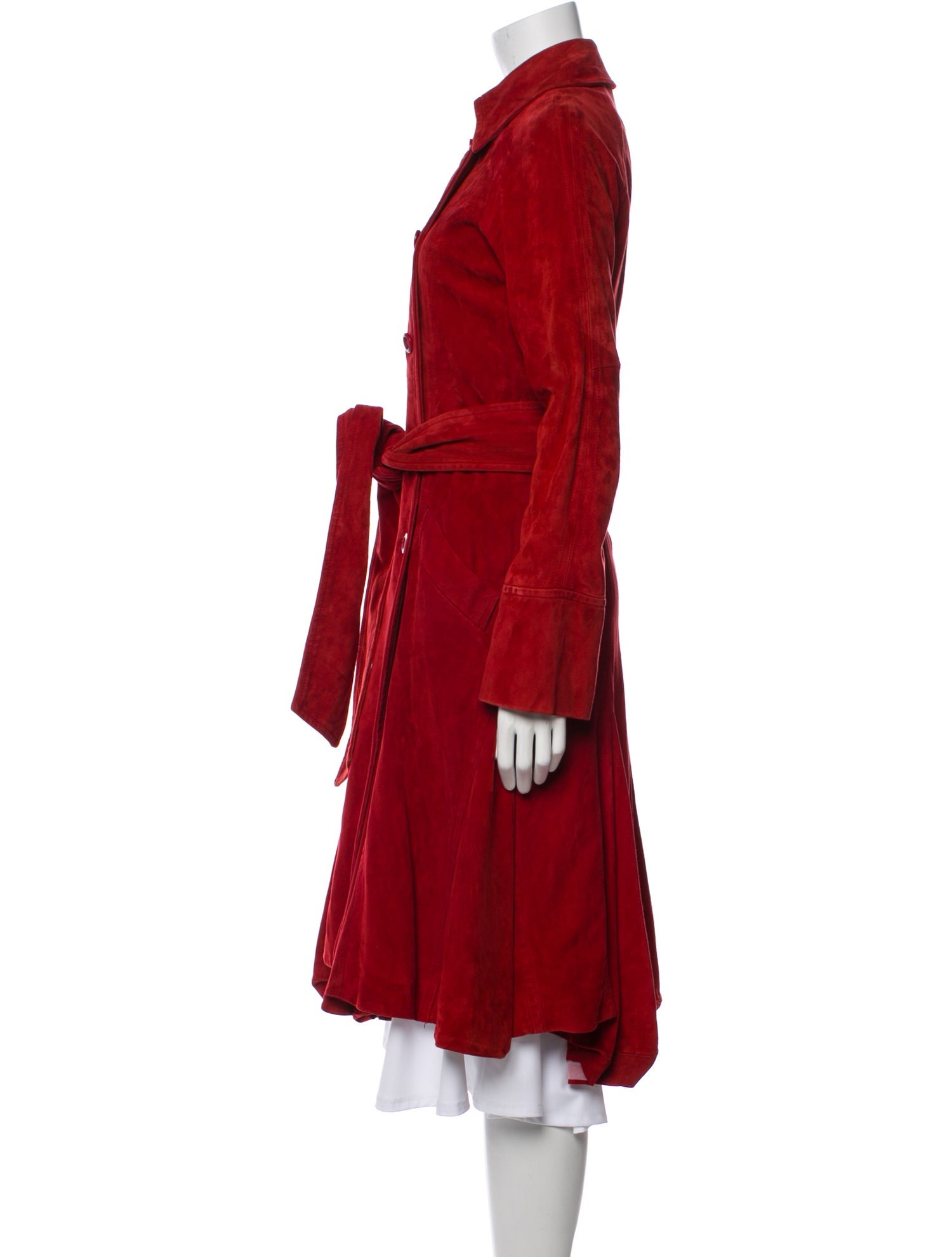 Diane von Furstenberg Vintage Suede Trench Coat