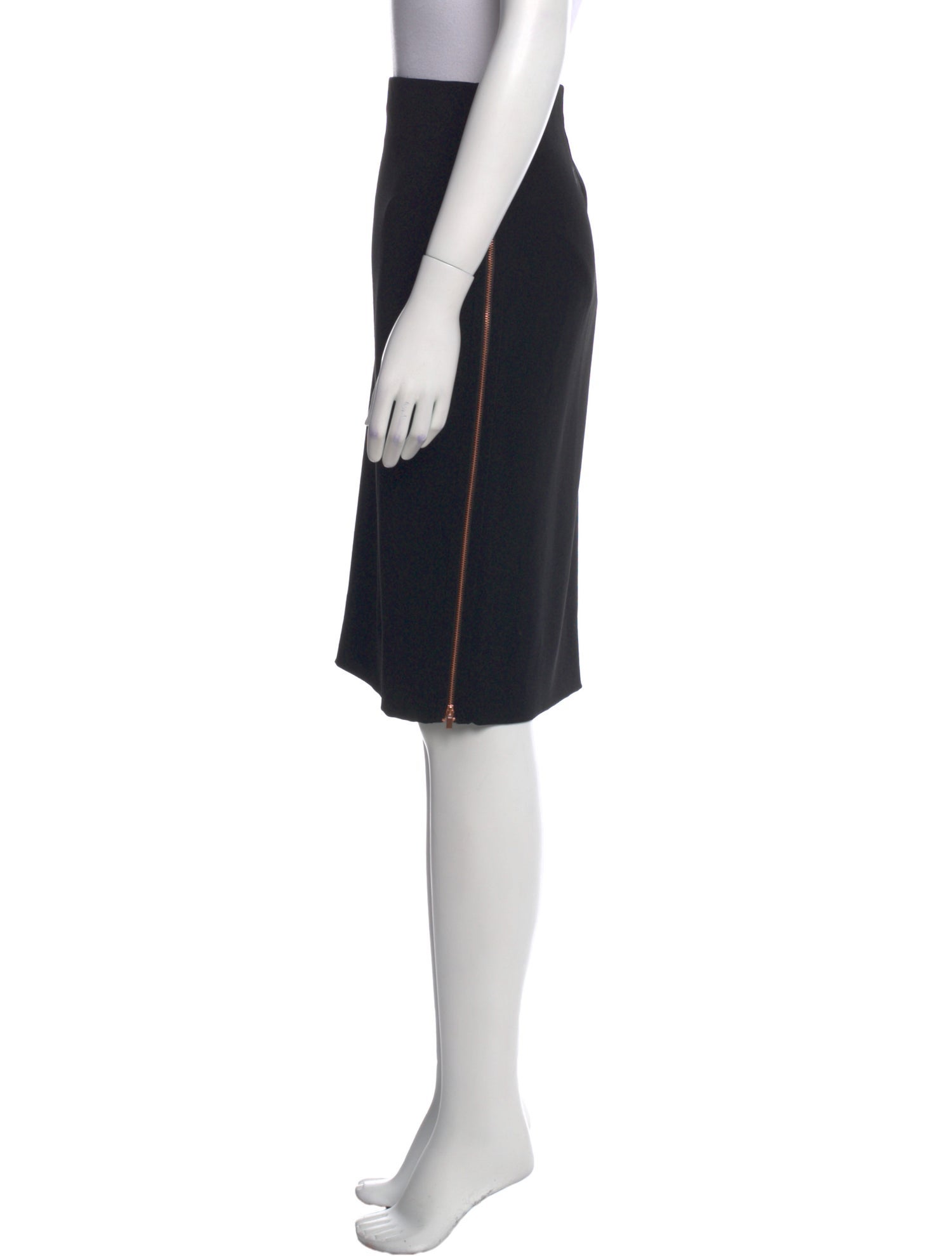 Diane von Furstenberg Pleated Accents Knee-Length Skirt