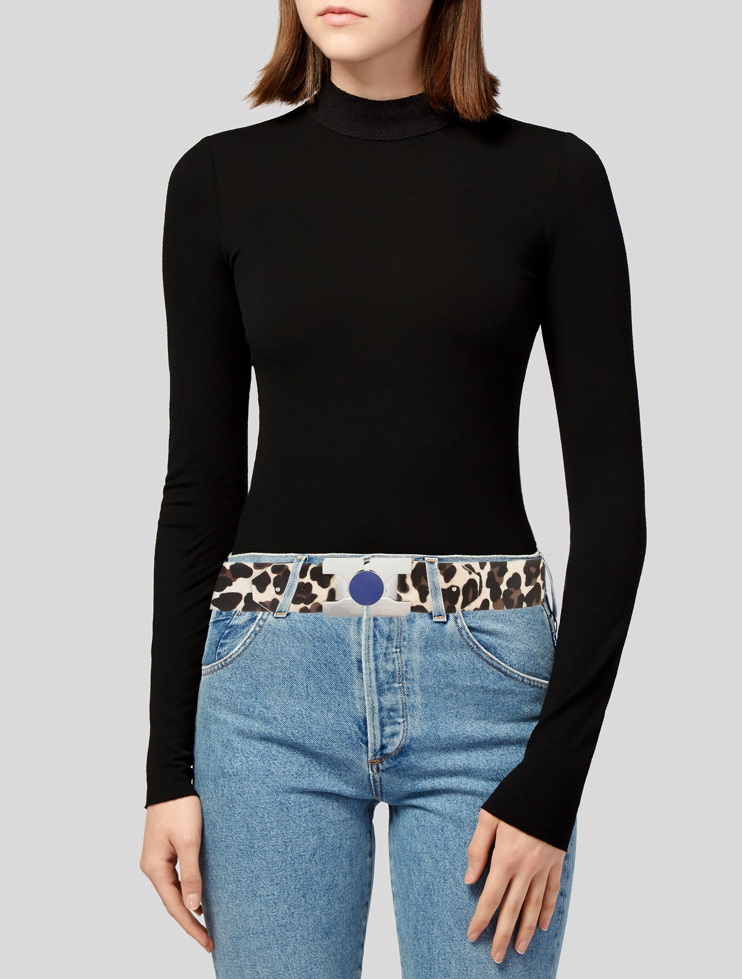 Diane von Furstenberg Wide Ponyhair Belt