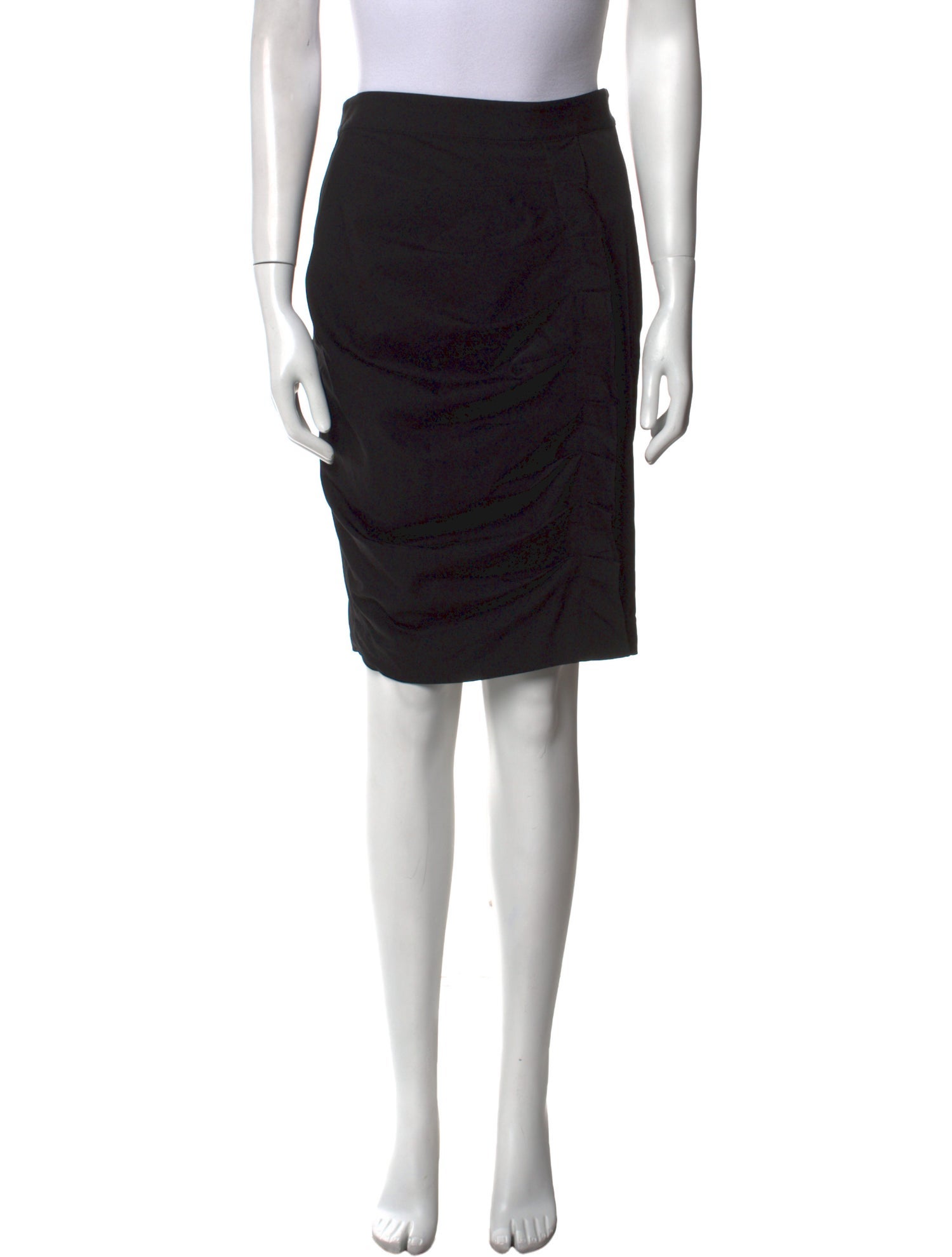 Diane von Furstenberg Pleated Accents Knee-Length Skirt