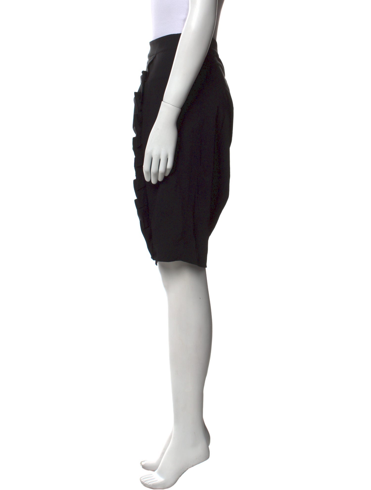 Diane von Furstenberg Pleated Accents Knee-Length Skirt