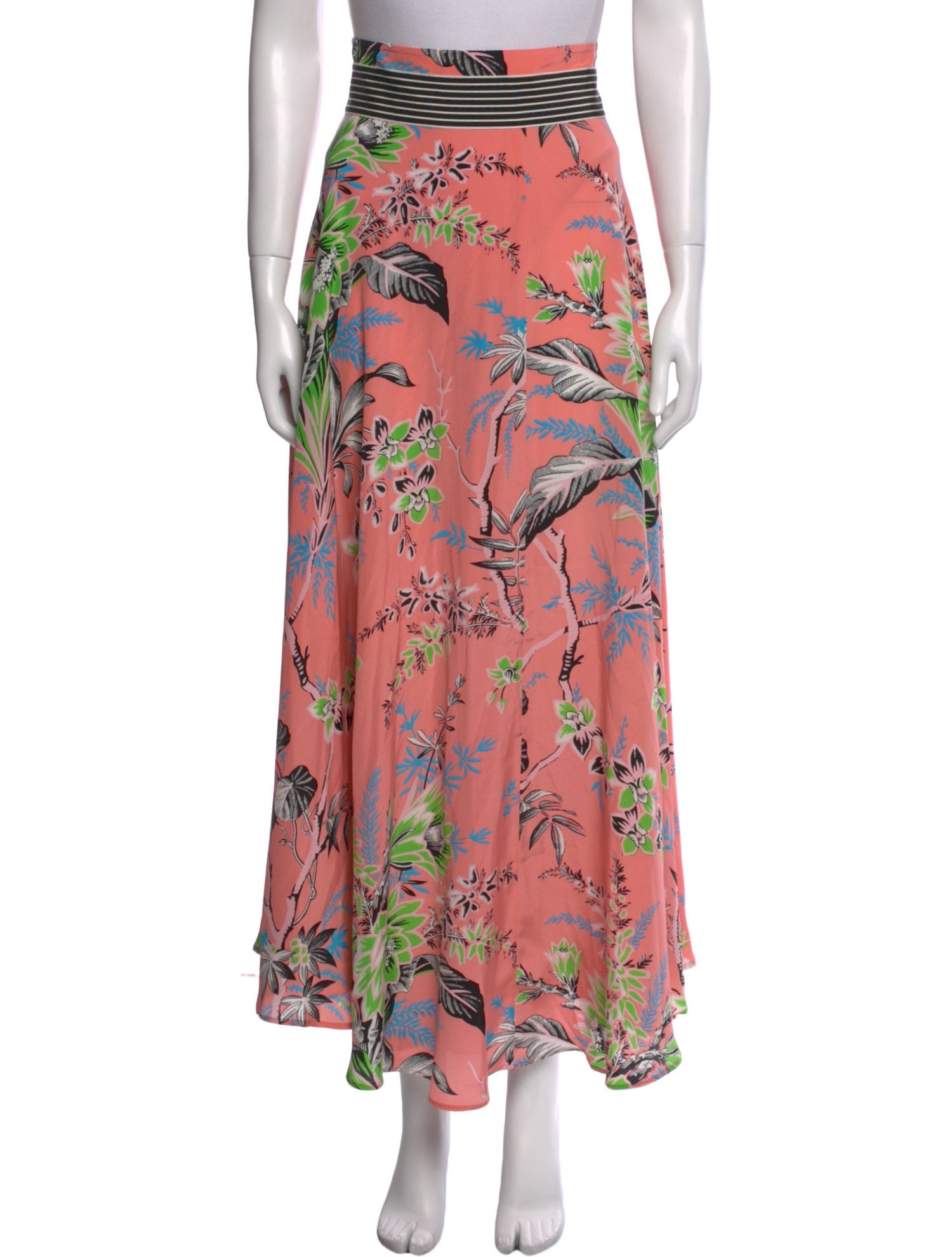 Diane von Furstenberg Silk Midi Length Skirt