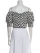 Diane von Furstenberg Floral Print Square Neckline Crop Top