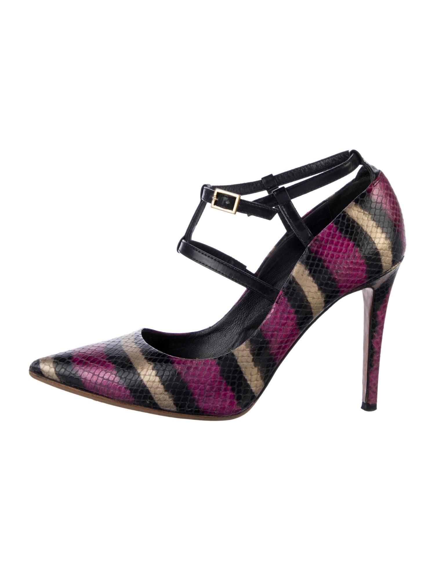Diane von Furstenberg Snakeskin Printed Pumps