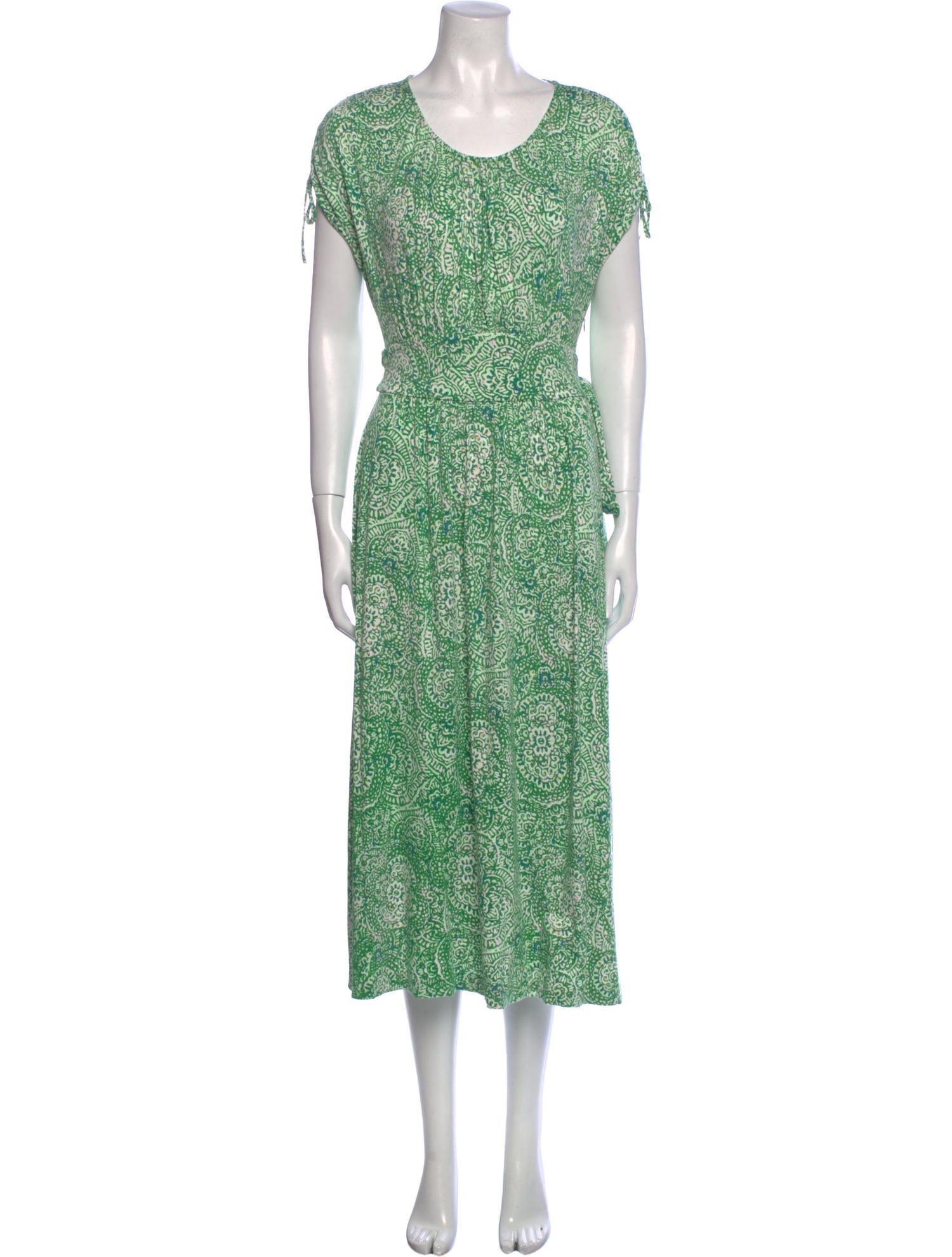 Diane von Furstenberg Printed Midi Length Dress - Green Dresses, Clothing -  WDI562266 | The RealReal