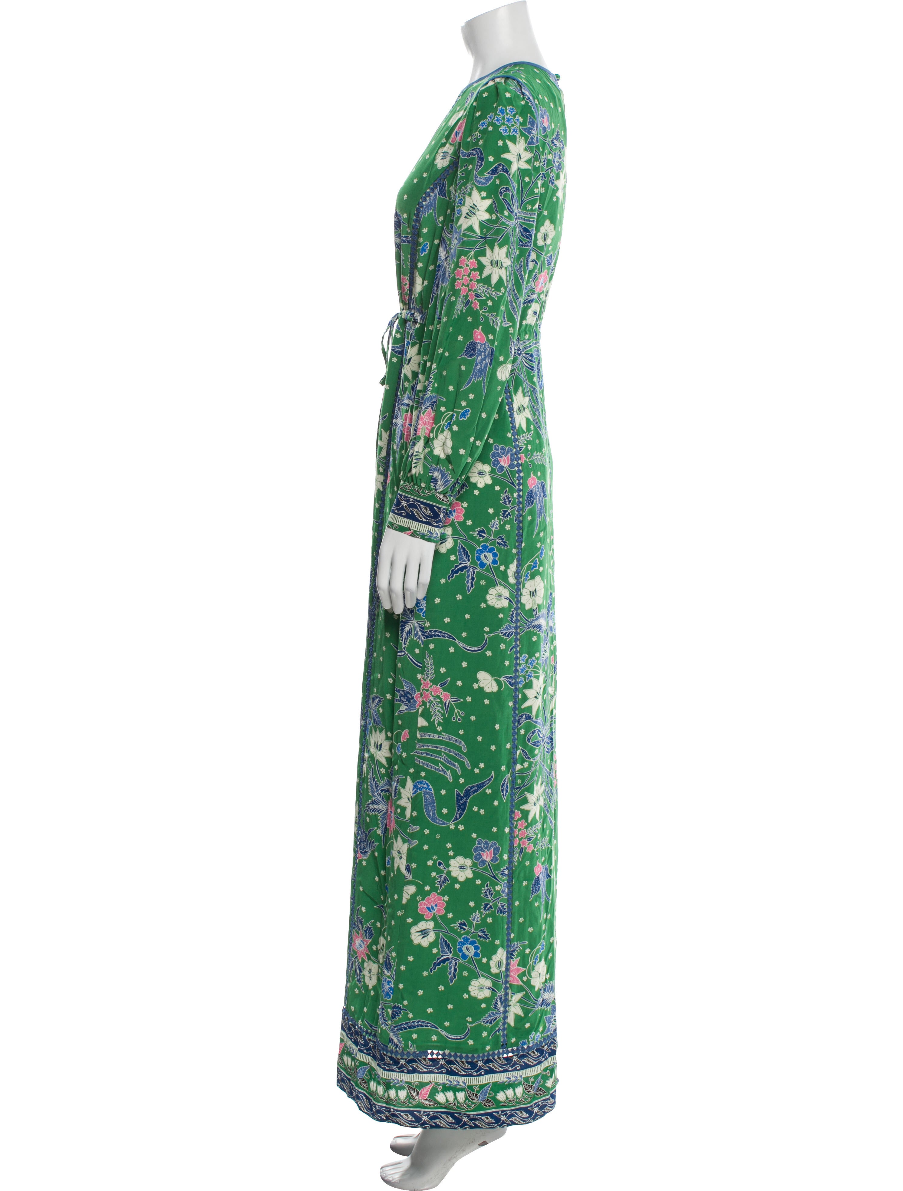 Diane von Furstenberg Floral Print Long Dress w/ Tags