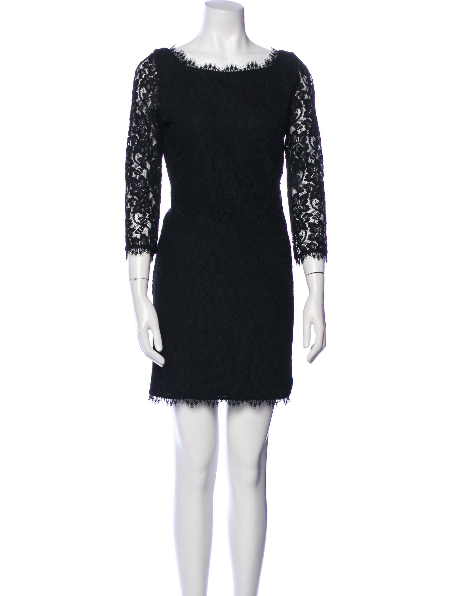 Diane von Furstenberg Lace Pattern Mini Dress