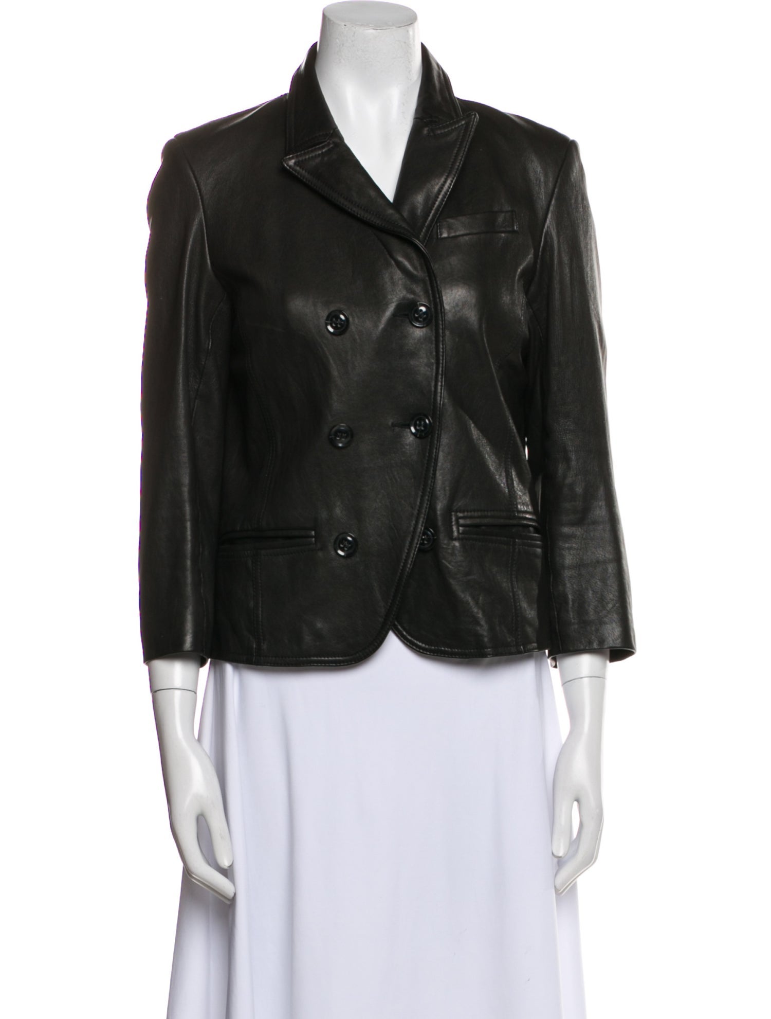 Diane von Furstenberg Leather Blazer