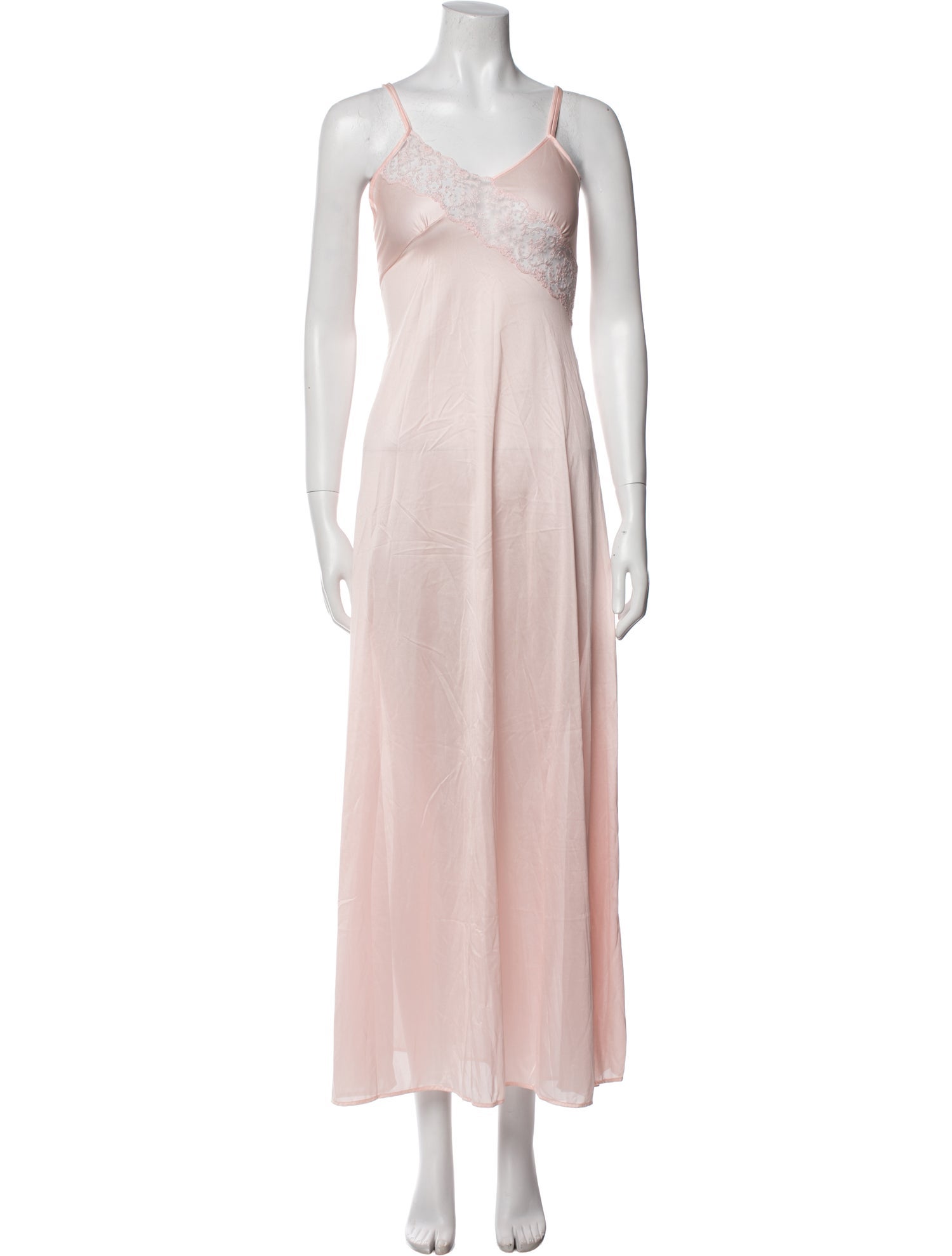 Diane von Furstenberg Nylon Lace Trim Embellishment Nightgown