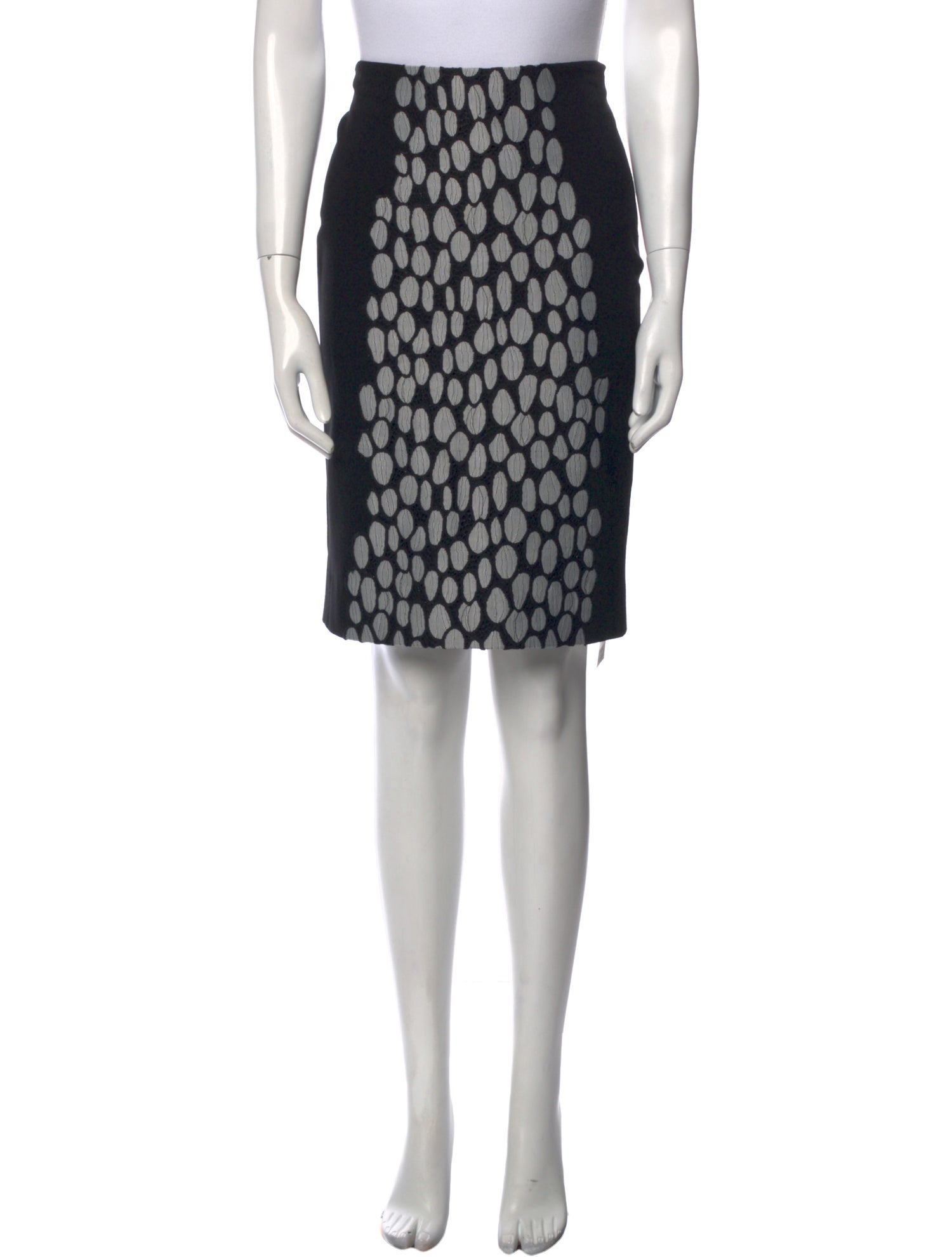 Diane von Furstenberg Polka Dot Print Knee-Length Skirt