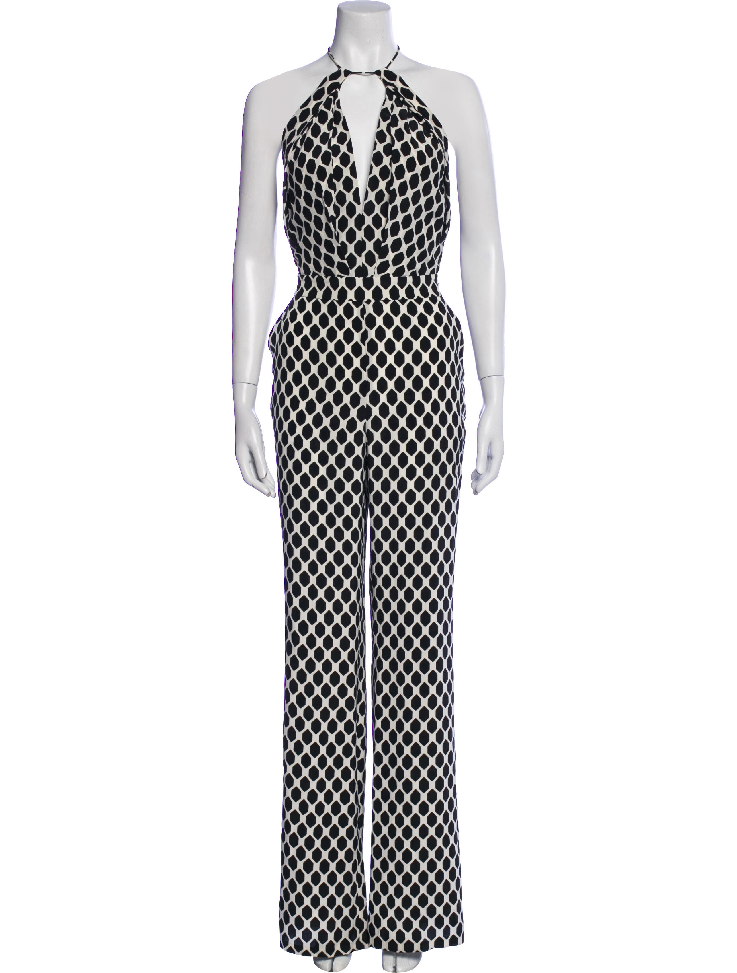 Diane von Furstenberg Silk Printed Jumpsuit