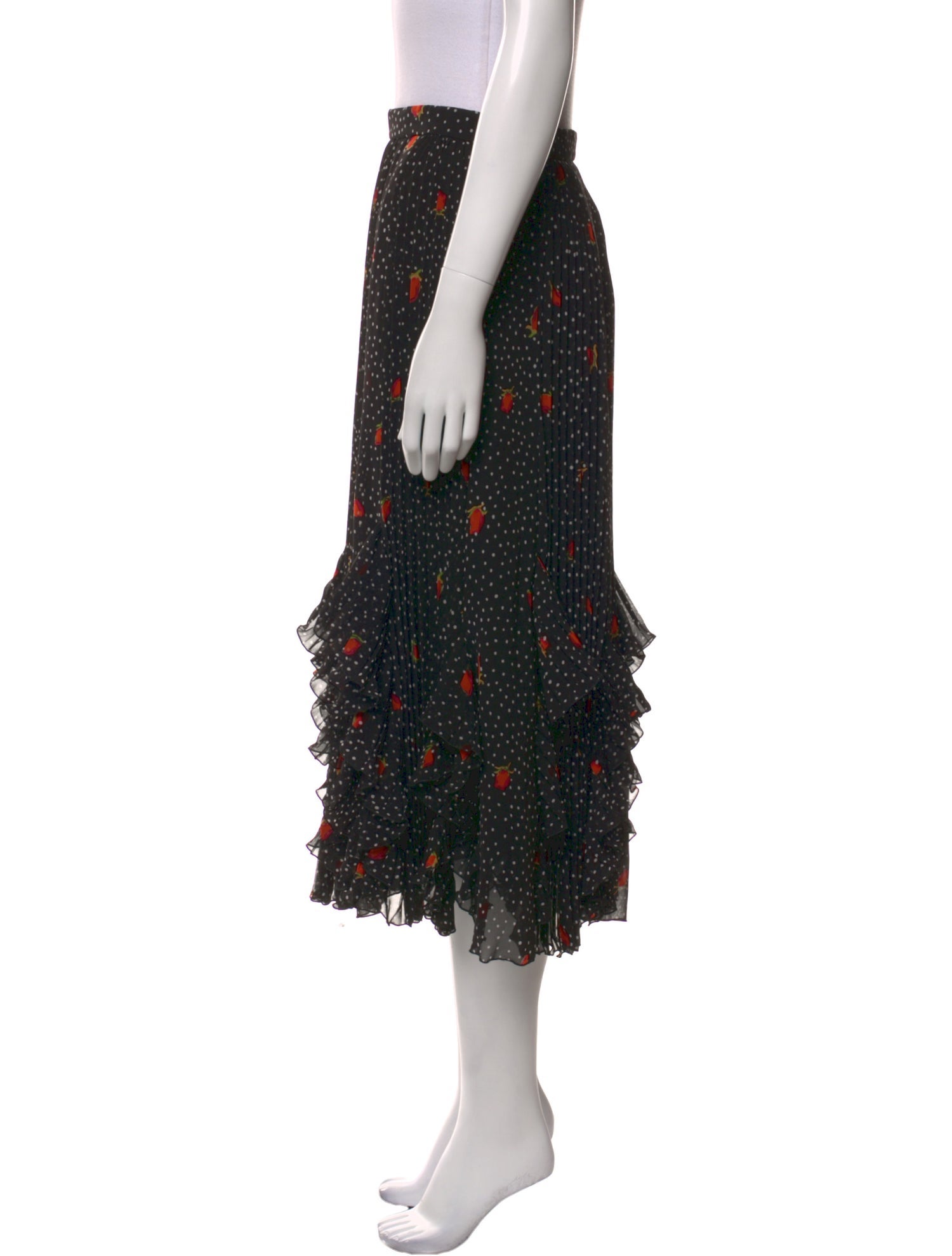 Diane von Furstenberg Polka Dot Print Midi Length Skirt w/ Tags