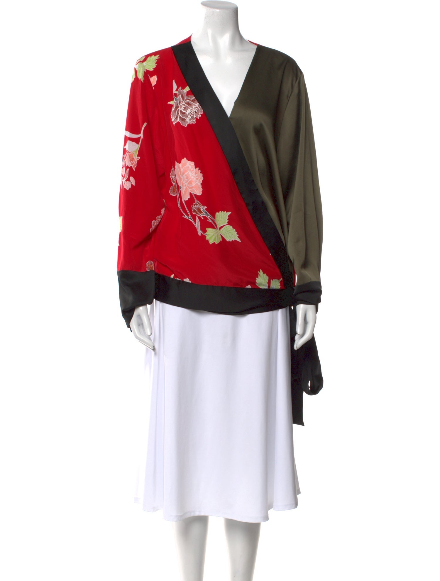 Diane von Furstenberg Silk Floral Print Blouse