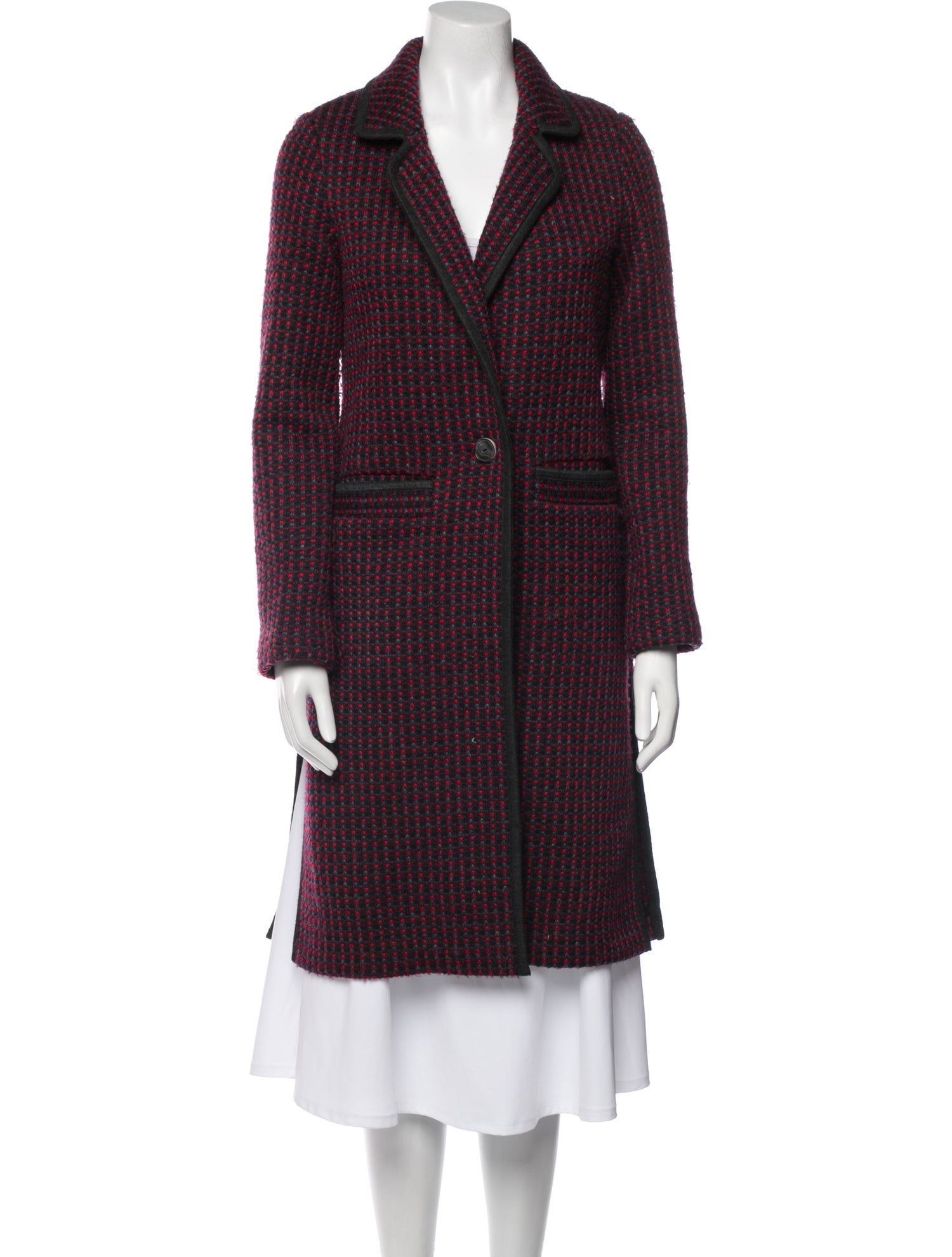 Diane von Furstenberg Tweed Pattern Coat