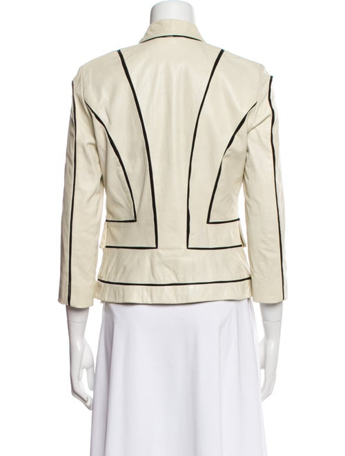 Diane von Furstenberg Leather Striped Blazer