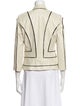 Diane von Furstenberg Leather Striped Blazer
