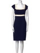 Diane von Furstenberg Colorblock Pattern Knee-Length Dress