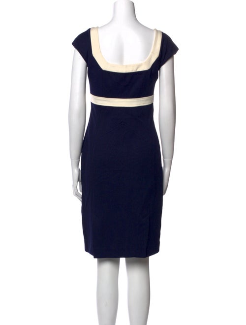 Diane von Furstenberg Colorblock Pattern Knee-Length Dress