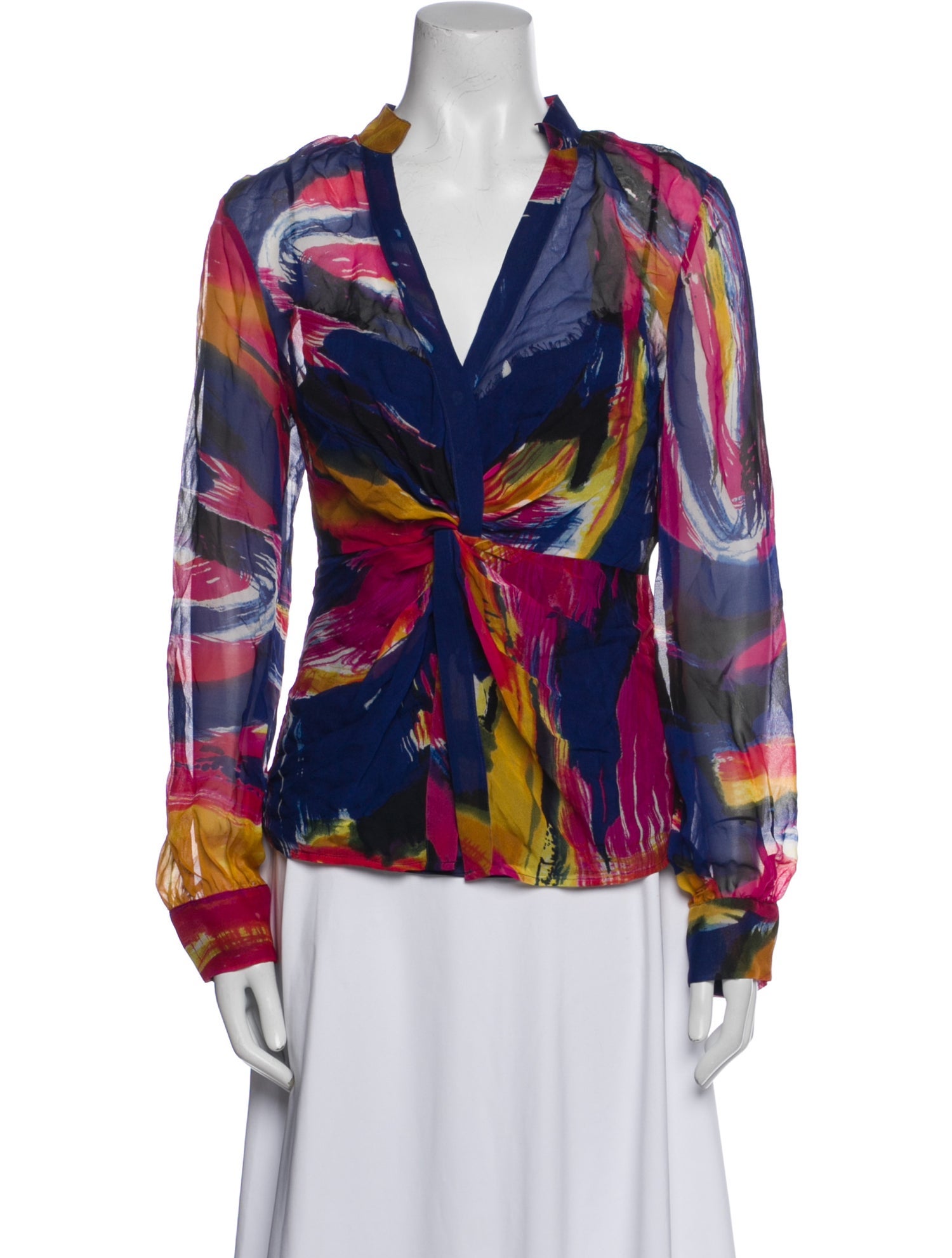 Diane von Furstenberg Silk Printed Blouse
